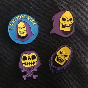 Skeletor Enamel Pin Set